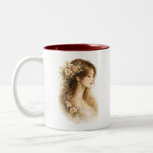 2 Couleurs Tasse à eau en aquarelle profil botanique