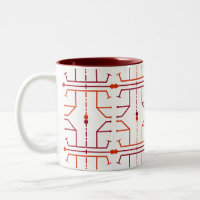 Tasse à motif abstrait de hiéroglyphe