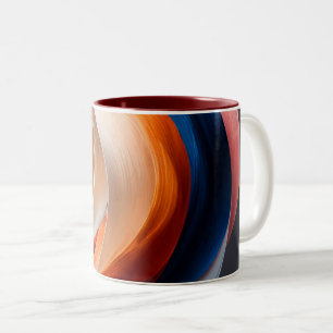 2 Couleurs Tasse Accent Flow Abstrait Chaud