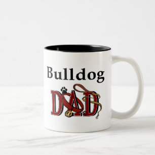 2 Couleurs Tasse anglaise de papa de bouledogue