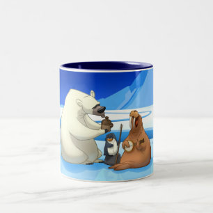 2 Couleurs Tasse arctique de bande de cruche
