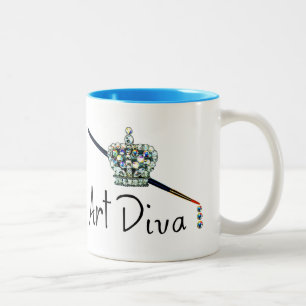2 Couleurs Tasse "Art Diva"
