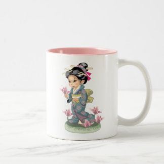2 Couleurs Tasse asiatique de fille