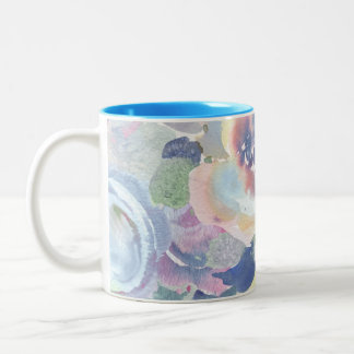 2 Couleurs tasse aux fleurs aquarelles