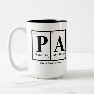2 Couleurs Tasse auxiliaire (PA) de médecin, avec la citatio