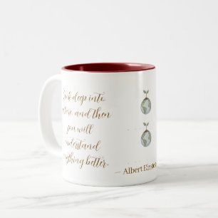 2 Couleurs Tasse avec citation de Einstein Regardez profondém