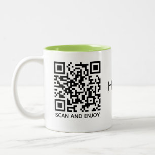 2 Couleurs Tasse avec code QR de musique thérapeutique – Tass