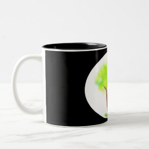 2 Couleurs tasse avec peinture d'arbre km