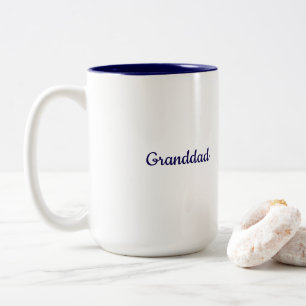 2 Couleurs Tasse bicolore bleu marine blanc