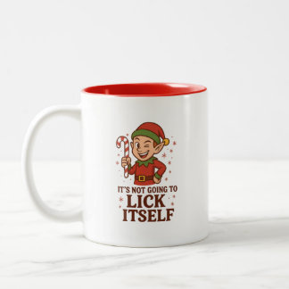 2 Couleurs Tasse Bicolore "Ça Ne Va Pas Se Lécher Tout Seul"