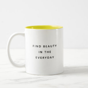 2 Couleurs Tasse bicolore moderne typographie Trouvez la beau