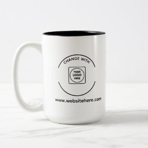 2 Couleurs Tasse bicolore pour site Web de logo d'entreprise 