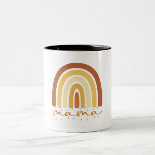 2 Couleurs Tasse Bohème Doodle Cœur Arc-en-Ciel
