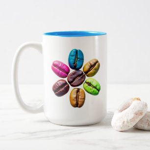 2 Couleurs Tasse Café Grain de Café