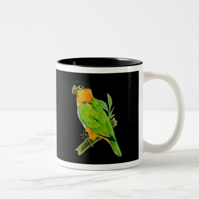 2 Couleurs Tasse - caïque à tête noire (Droit)