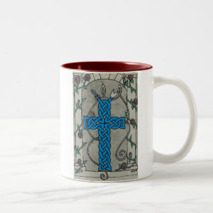 2 Couleurs Tasse celtique de croix de serpent