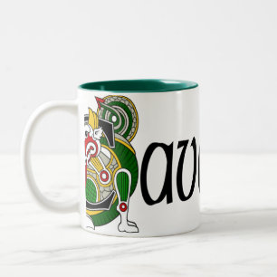2 Couleurs Tasse celtique de dragon de Cavanagh