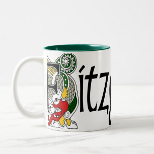 2 Couleurs Tasse celtique de dragon de Fitzgerald