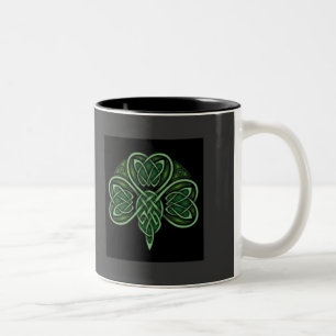 2 Couleurs Tasse celtique de shamrock de noeud