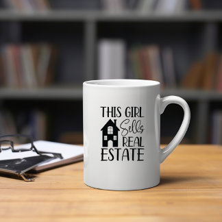 2 Couleurs Tasse Cette Fille Vend des Biens Immobiliers