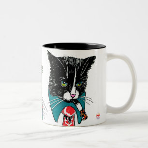 2 Couleurs Tasse Chats d'Affaires