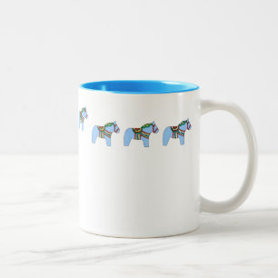 2 Couleurs Tasse Cheval Bleu