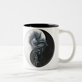 2 Couleurs Tasse chinoise de dragon de Yin Yang