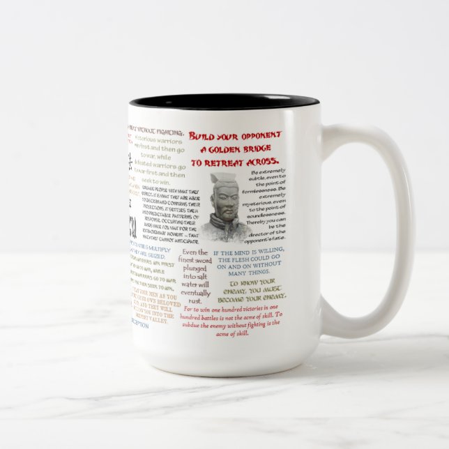 2 Couleurs Tasse citable de Sun Tzu (Droit)