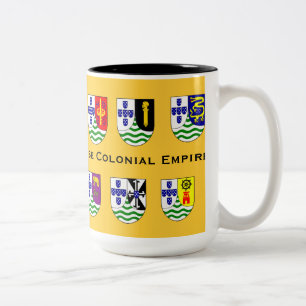 2 Couleurs Tasse coloniale d'empire du Portugal