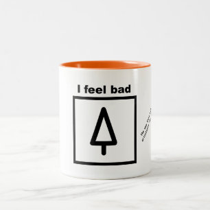 2 Couleurs Tasse - course d'orientation - je me sens mal