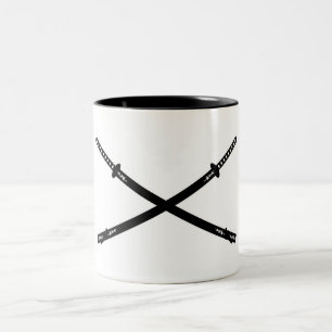 2 Couleurs Tasse croisée d'épées de Katana