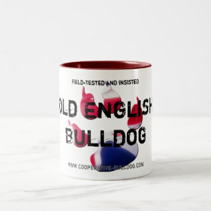 2 Couleurs Tasse (cup) d'Old anglais Bulldog
