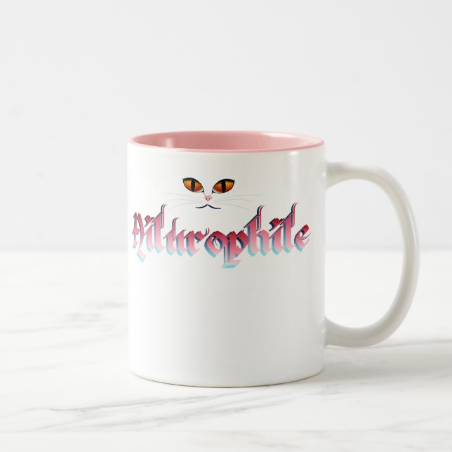 2 Couleurs tasse d'Ailurophile-Kitty (Droit)