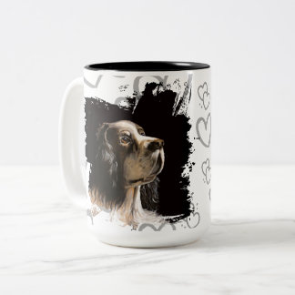 2 Couleurs Tasse d'amour de chien épagneul