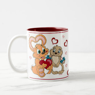 2 Couleurs Tasse d'amour de lapin
