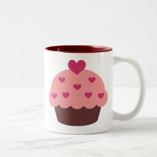 2 Couleurs Tasse d'amour de petit gâteau