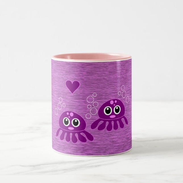 2 Couleurs Tasse d'amour de poulpe - choisissez le style et (Centre)