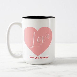 2 Couleurs Tasse d'amour – Vaisselle personnalisée romantique