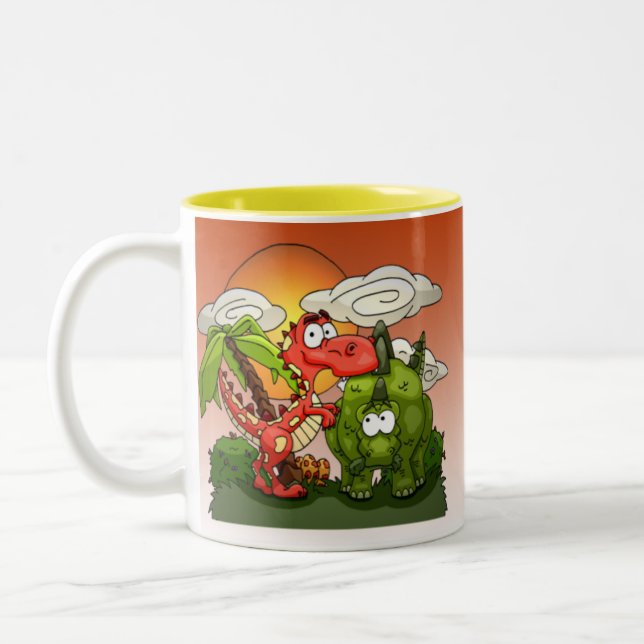2 Couleurs Tasse d'amusement de Dino (Gauche)
