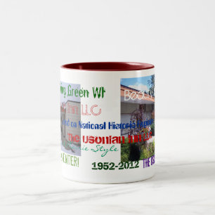 2 Couleurs Tasse d'anniversaire d'auberge d'Usonian