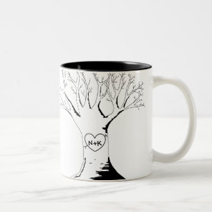 2 Couleurs Tasse "d'arbre d'amoureux"