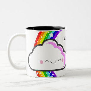 2 Couleurs Tasse d'arc-en-ciel du Merci KAWAII par le