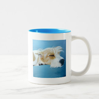 2 Couleurs Tasse d'art de chien de sommeil Jack Russell