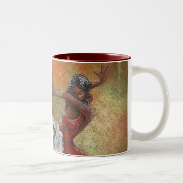 2 Couleurs Tasse d'art de danseur de flamenco (Droit)