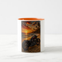 Tasse d'art en mosaïque Tropical Sunset Bobber