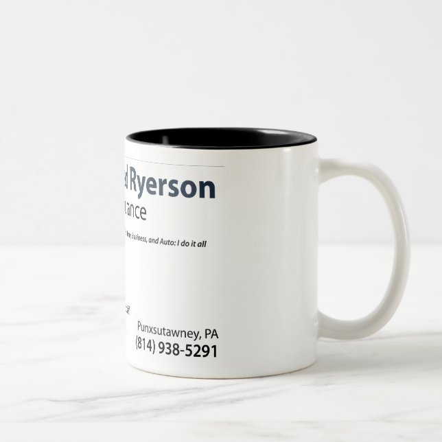2 Couleurs Tasse d'assurance de Ryerson (Droit)
