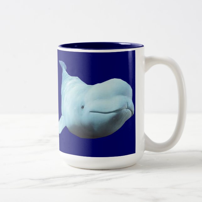 2 COULEURS TASSE DE BALEINE DE BELUGA (Droit)