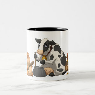 2 Couleurs Tasse de bande de cruche d'animal de ferme