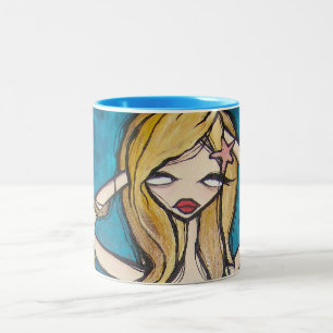 2 Couleurs Tasse de "beaucoup d'eaux", bleue