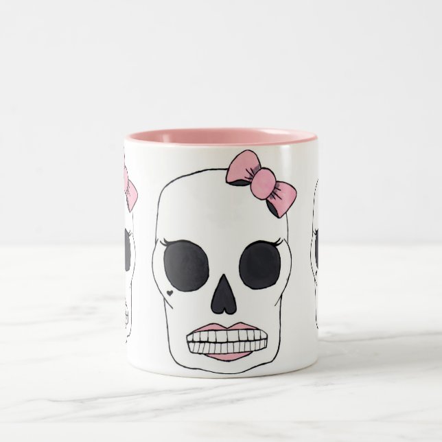2 Couleurs Tasse de Betty de crâne de sucre (Centre)